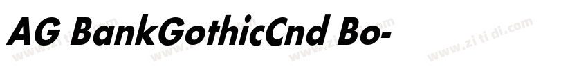 AG BankGothicCnd Bo字体转换